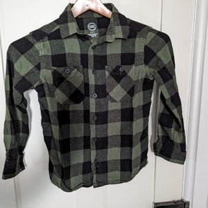 Green and Black checkered Flannel